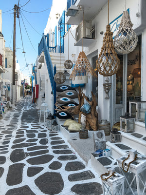 Most beautiful streets in the world by Vogue Living Australia and best Instagram by Forbes Travel Guides.  Mykonos Greek Islands