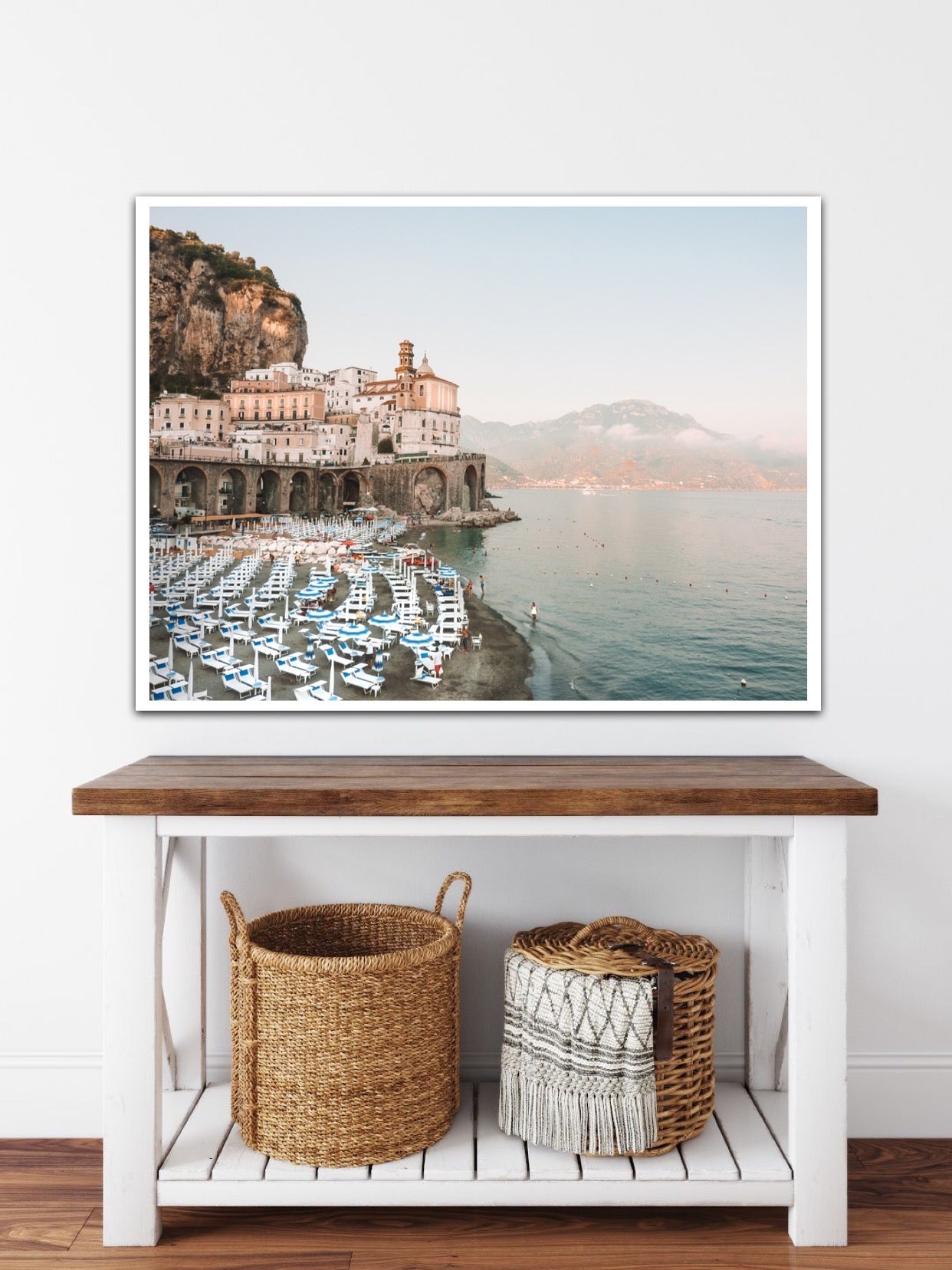 A European Summer in Atrani Amalfi Coast Italy. Late afternoon seaside, best beach on the Amalfi Coast. An insiders guide.