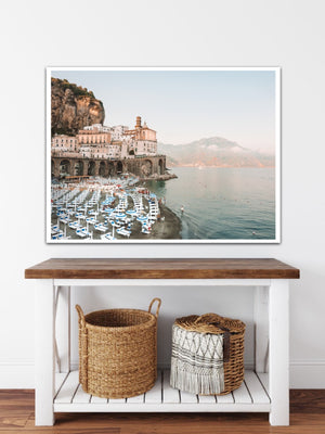 A European Summer in Atrani Amalfi Coast Italy. Late afternoon seaside, best beach on the Amalfi Coast. An insiders guide.