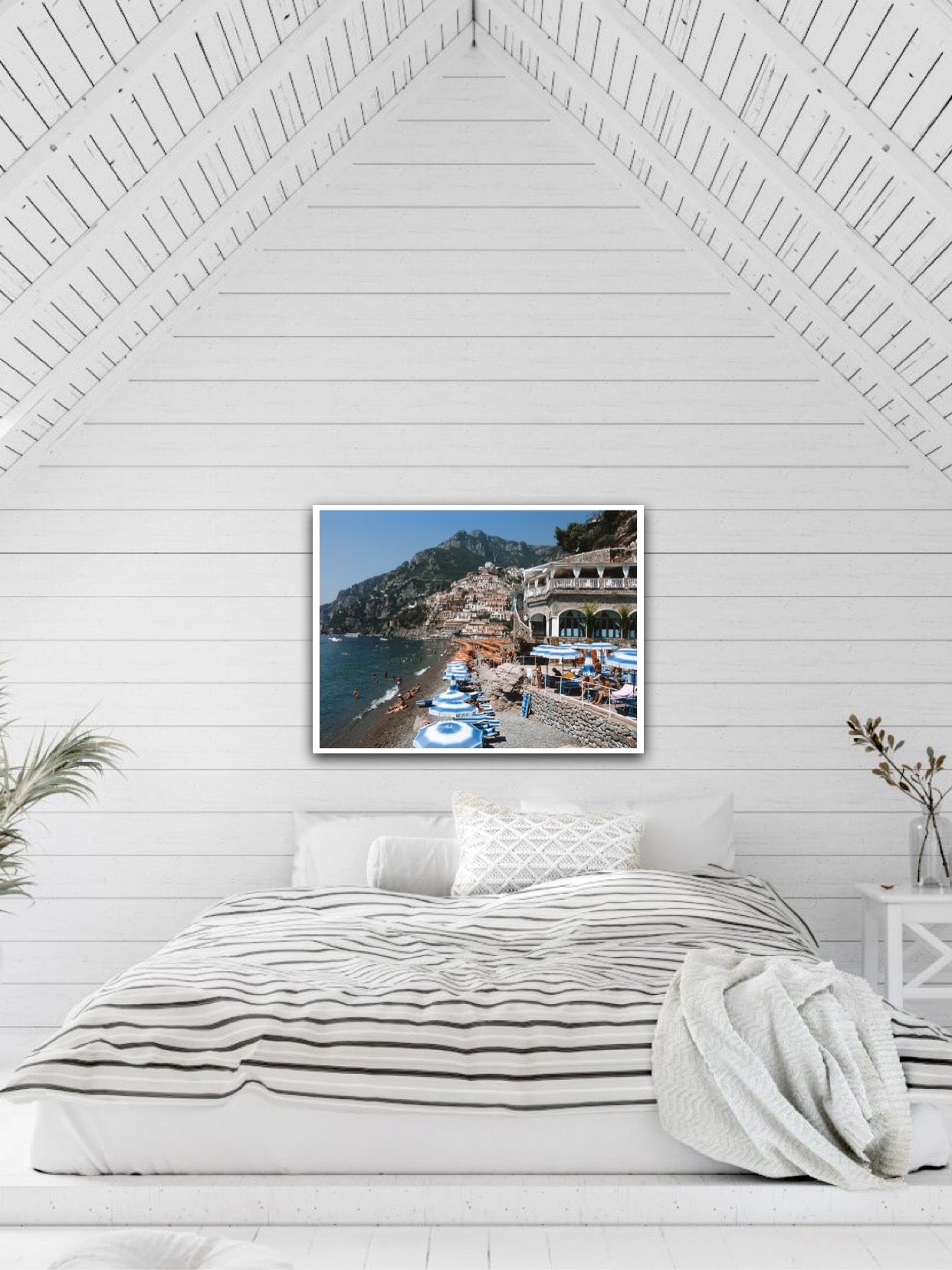 Best beach on the Amalfi Coast. Summer tan in Positano Amalfi Coast Italy. A long hot European summer day down the beach.