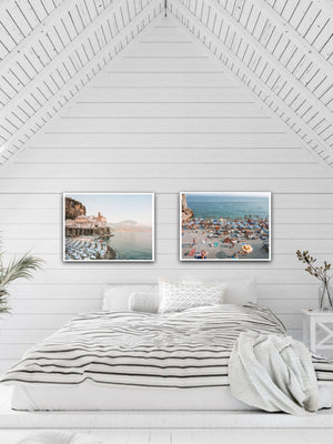 A European Summer in Atrani Amalfi Coast Italy. Late afternoon seaside, best beach on the Amalfi Coast. An insiders guide.