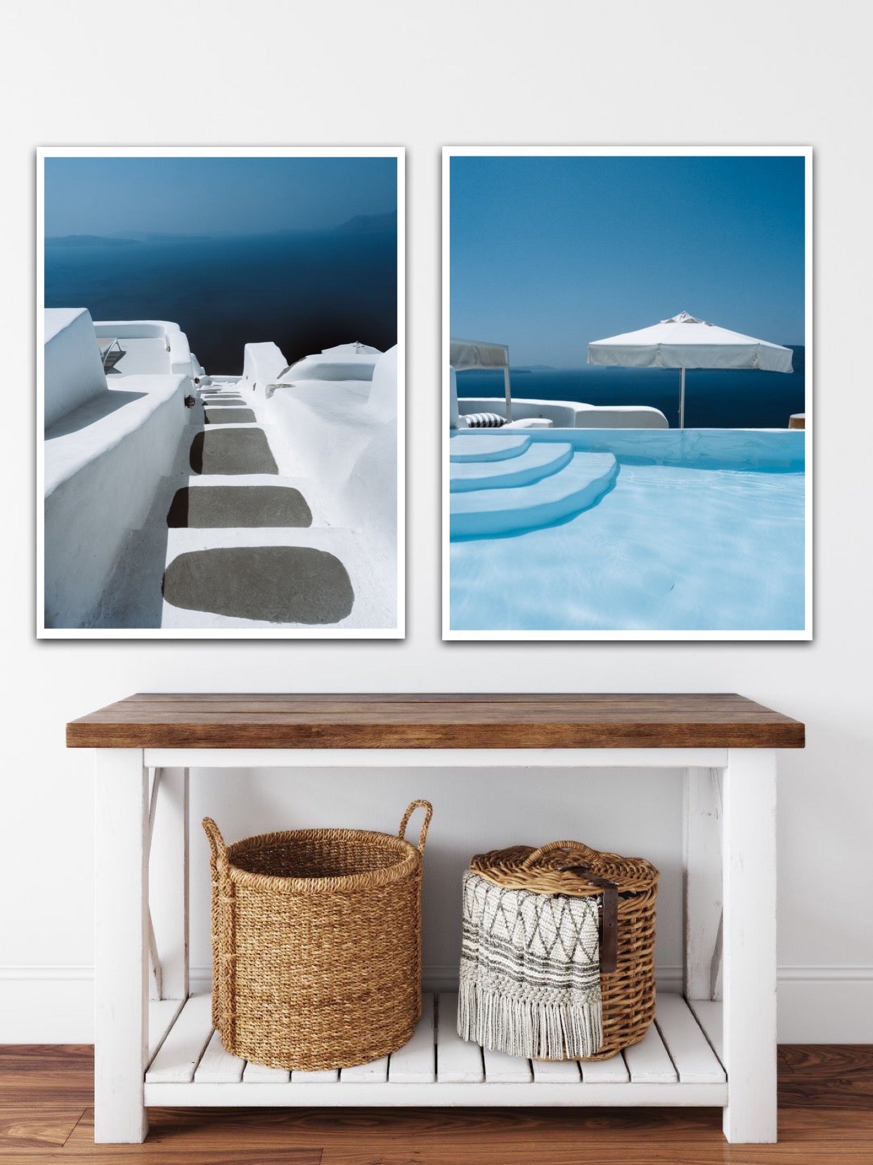 European summer in the Greek Islands at a luxury hotel in Oia, Santorini Greek Islands. Caldera views at Kirini Suites and Spa