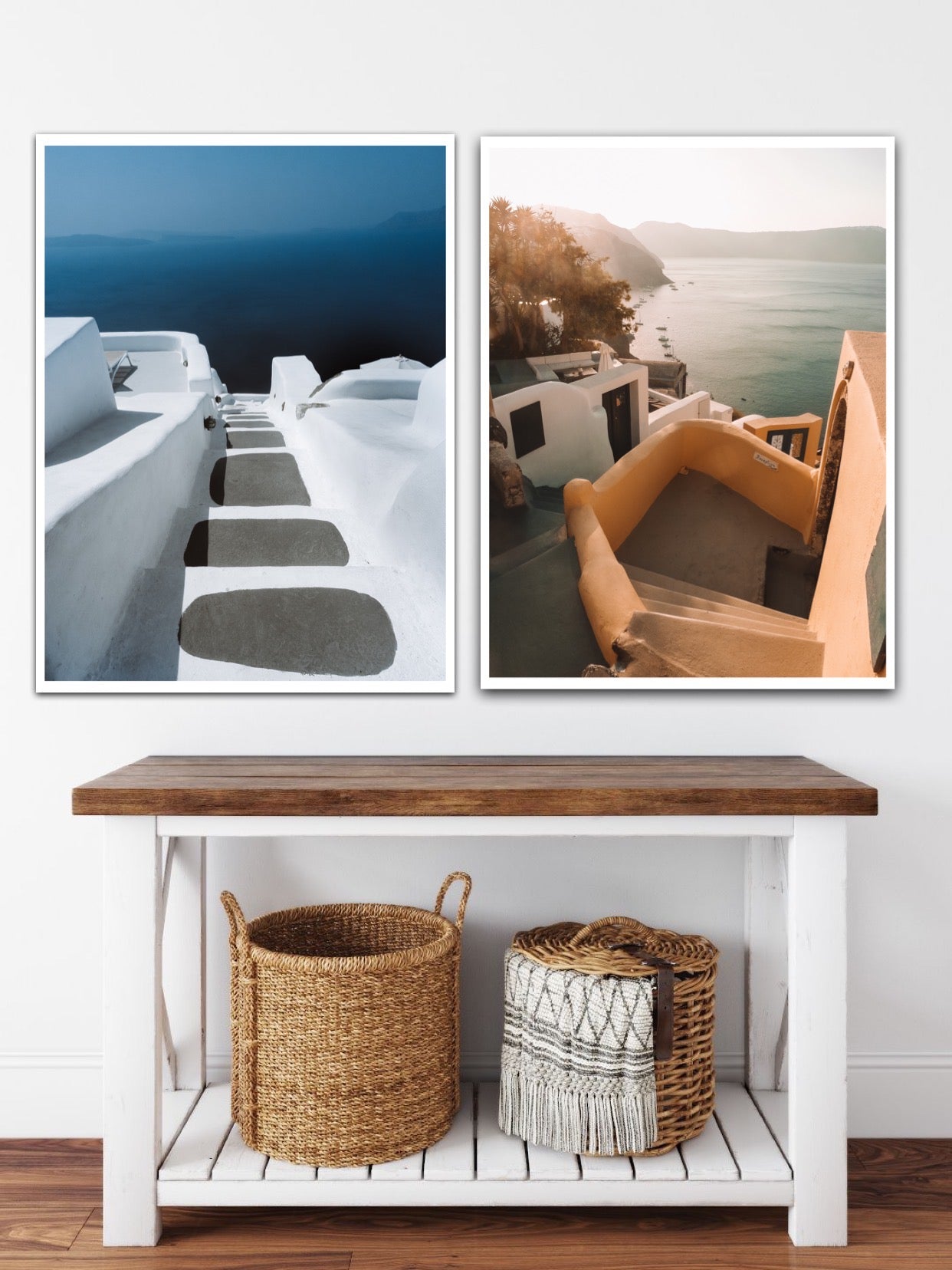Waking up in Oia Santorini in the Greek Islands. White washed buildings and dreamy views